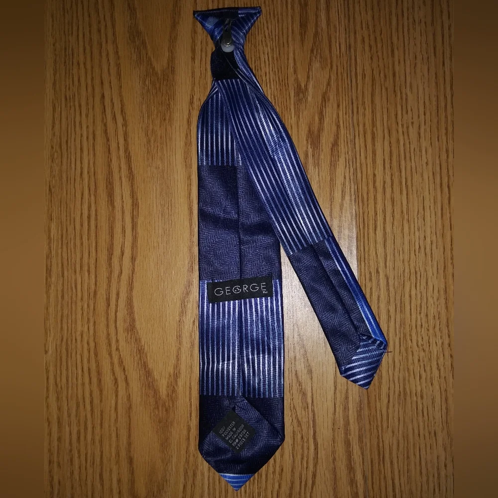 🖤3 for$15 Boys blue tie by George - blue - 6-8t